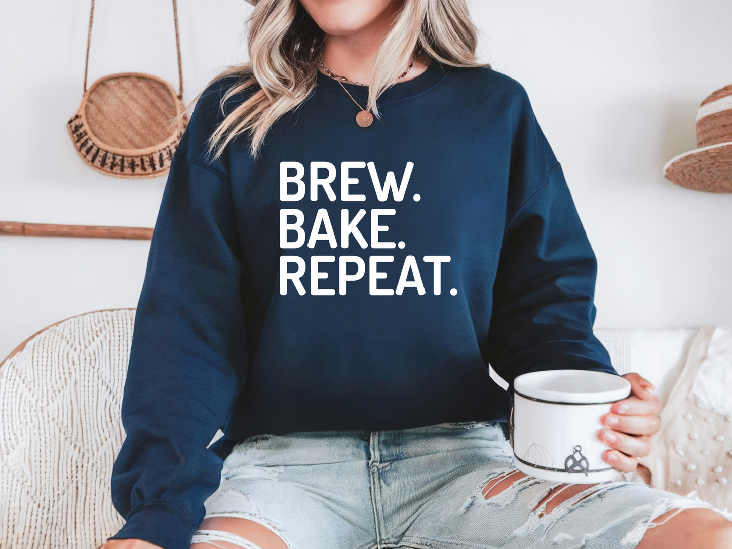 Brew. Bake. Repeat. Sweatshirt